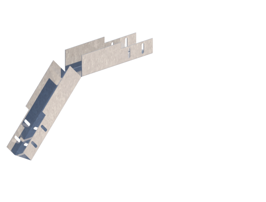 Лоток монтажный угловой 45 вниз ЛУ45Н.50.50.382.1.6