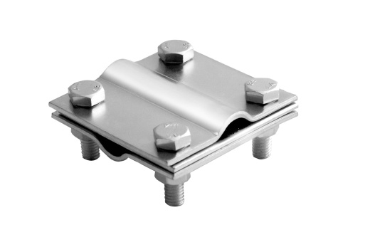 Соединитель крестообразный круг 4-болтовой М6, 3 пластины шириной  51 мм, высотой 25 мм, длиной 51 мм, толщиной 6 мм с горячеоцинкованным покрытием ЗСК4.51.25.51.6.1