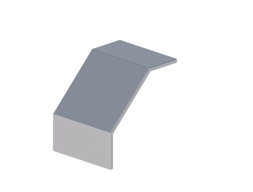 Крышка лотка монтажного углового 90 вниз  ЛР90Н.300.15.356.1,5.1