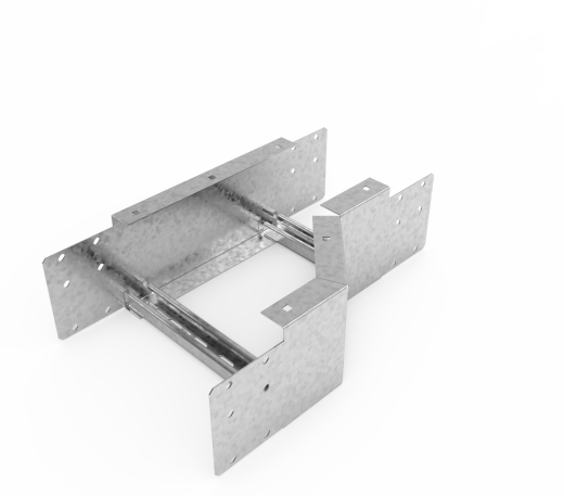 Кабельрост угловой  с R=100 мм редукторный правый РУ1РП.300.150.100.1,5.1
